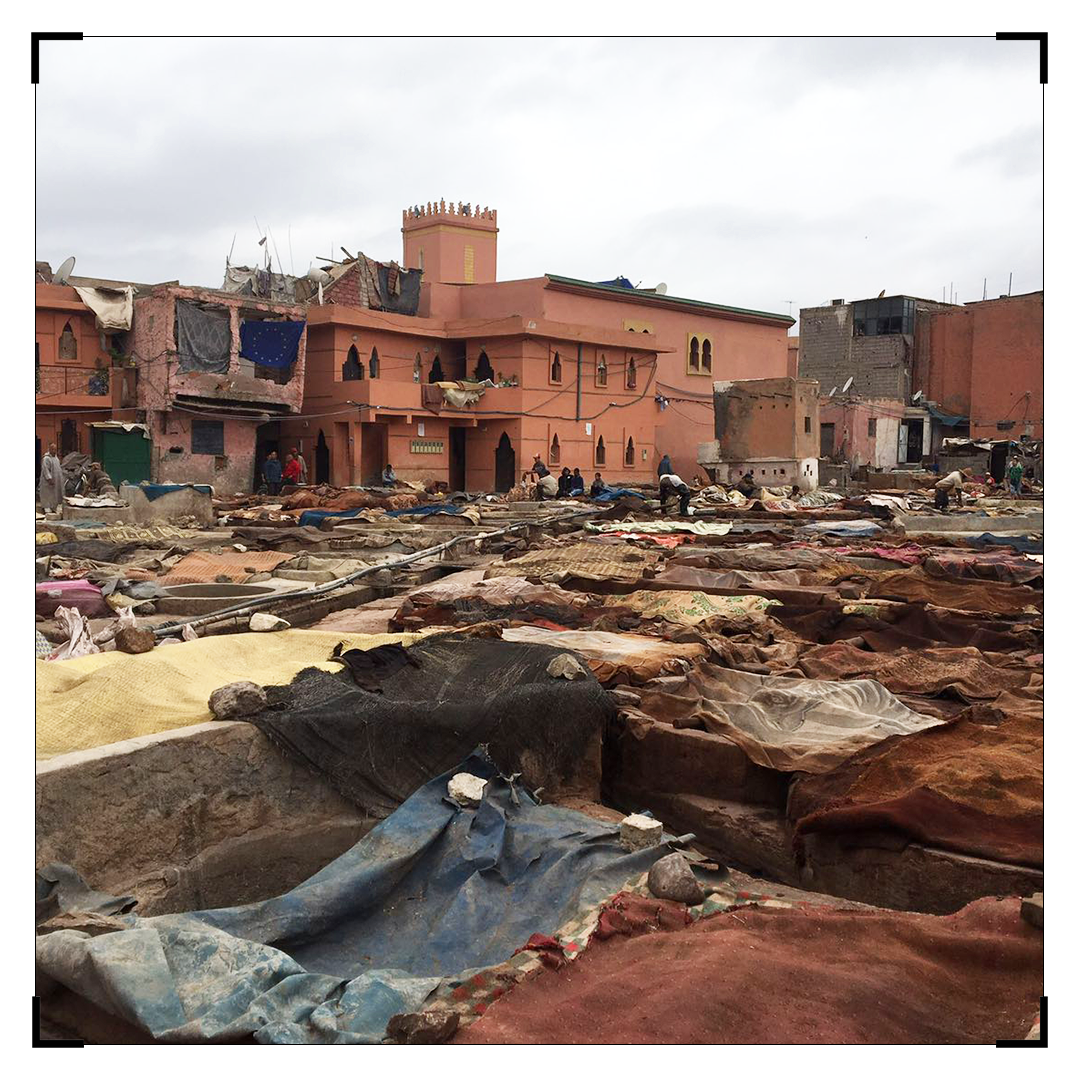 Photo from inside a traditional textile tannery