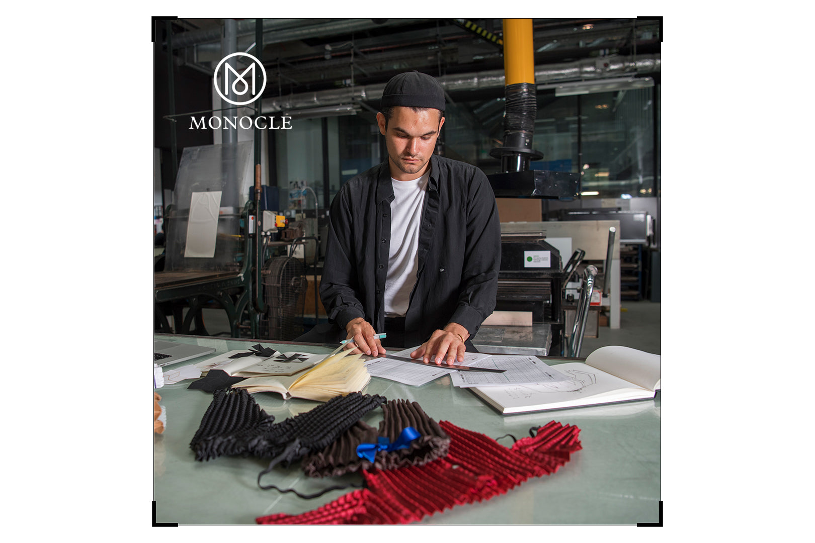 Ryan working in a workshop setting, highlighting Petit Pli’s hands-on design process.