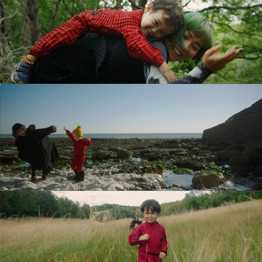 Three image college of Masumi and her LittleHuman Towa from their three year Clothes That Dance adventure series