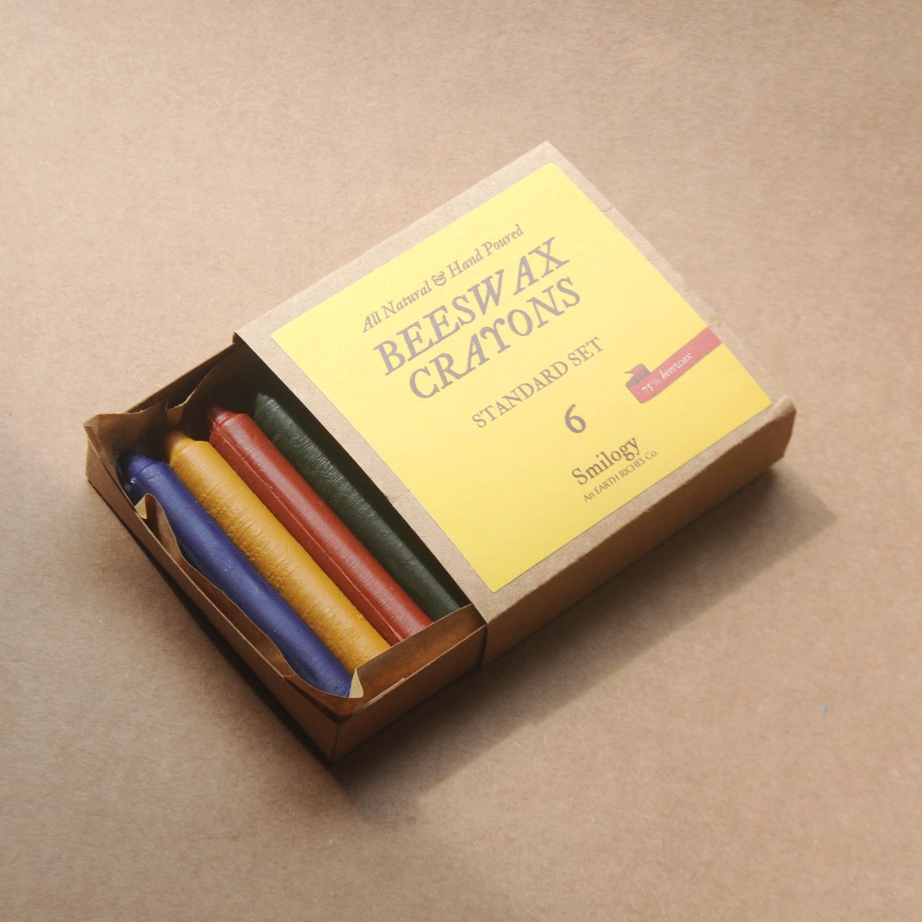 All Natural & Hand Poured Standard Beeswax Crayon Box