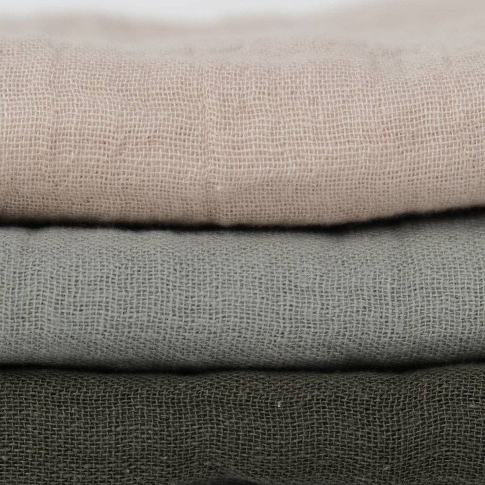 Muslin Wash Cloths Moss, Sage and Oat