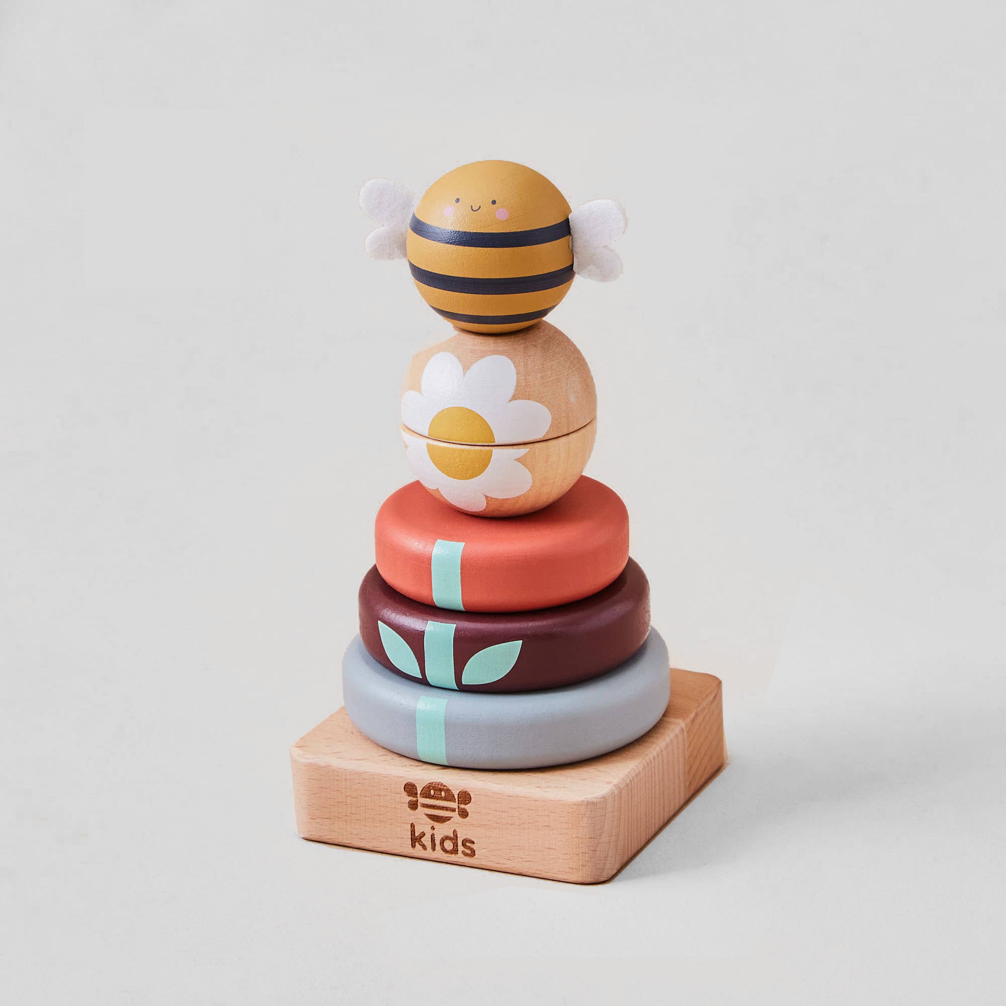 Wooden Bee Stacking Toy