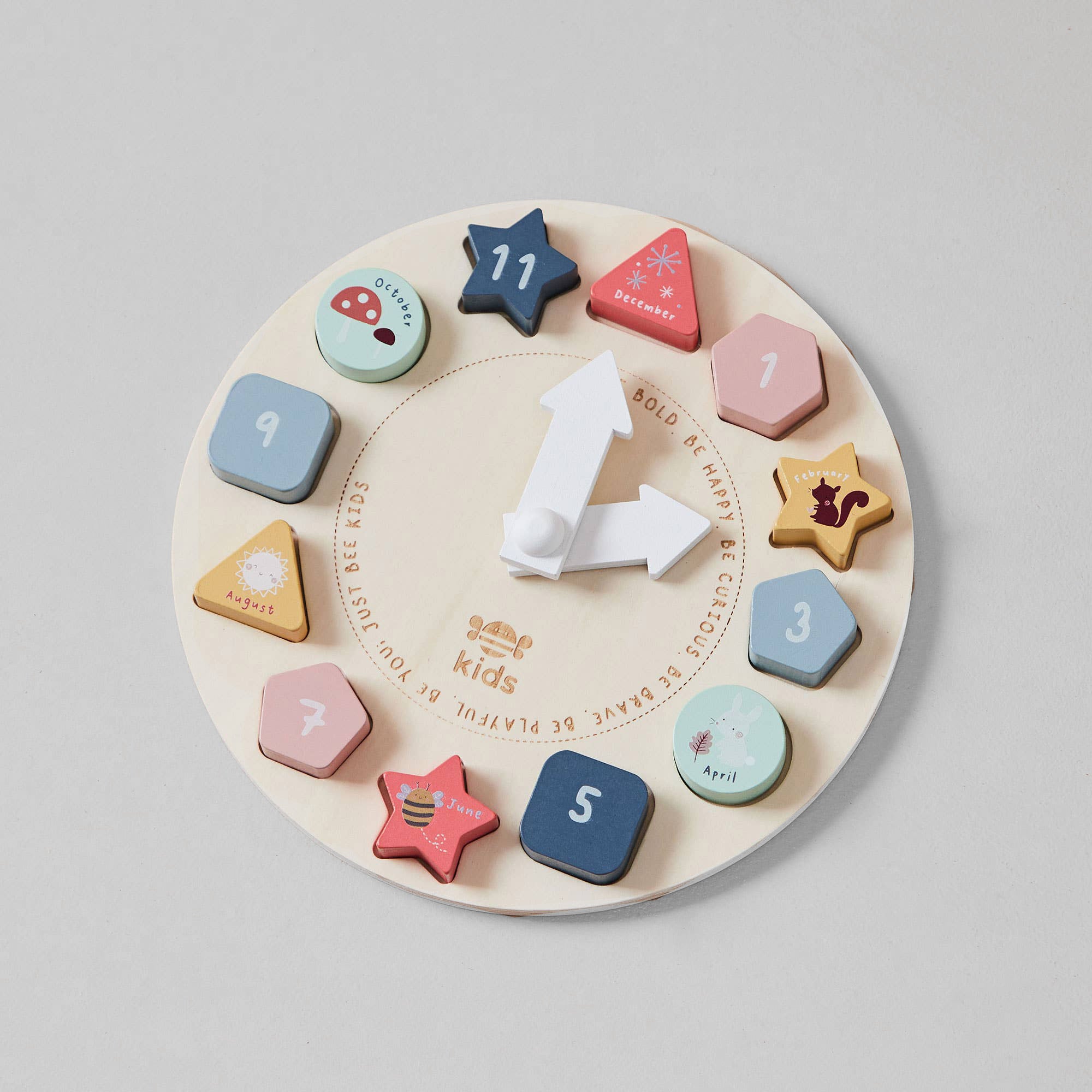 Kids Wooden Puzzle Clock