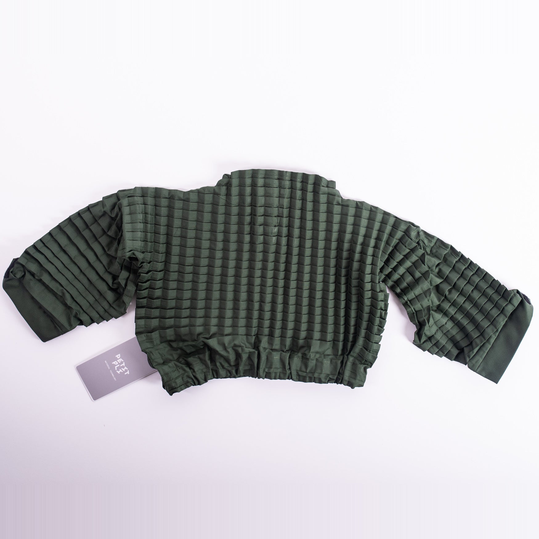 Green Ore pleated pullover, back