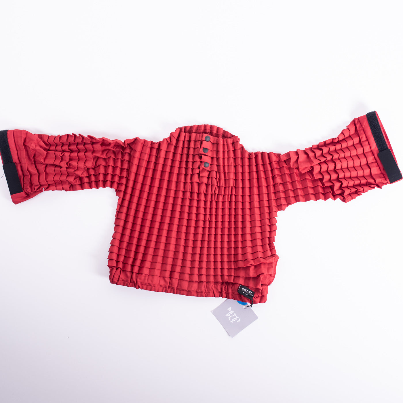 Infra Red pleated pullover, front