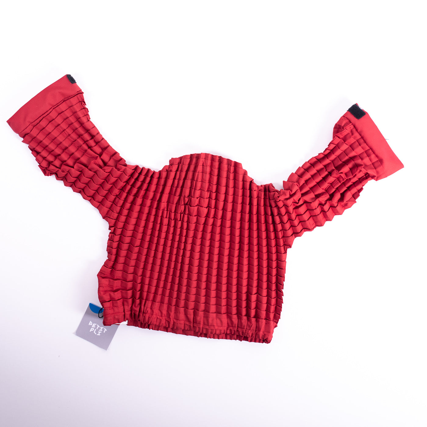 Infra Red pleated pullover, back