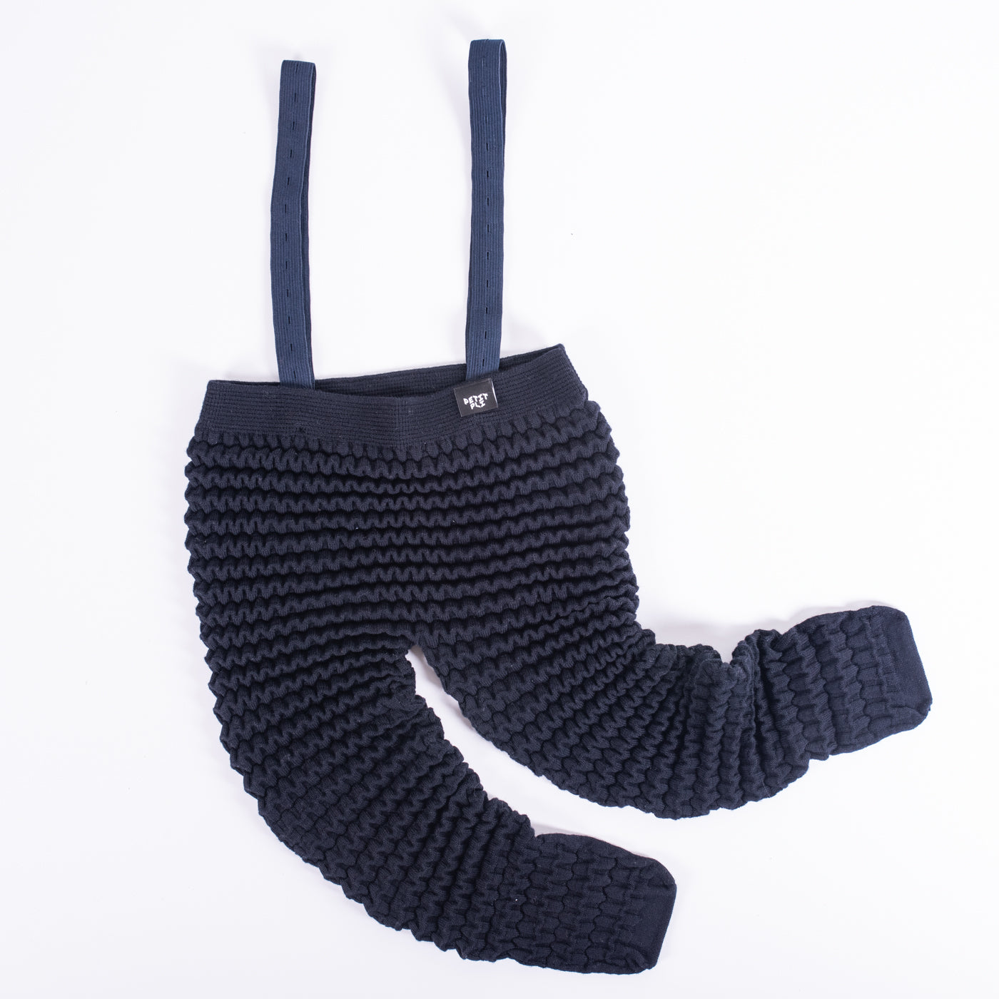 Merino knot-tile leggings with braces