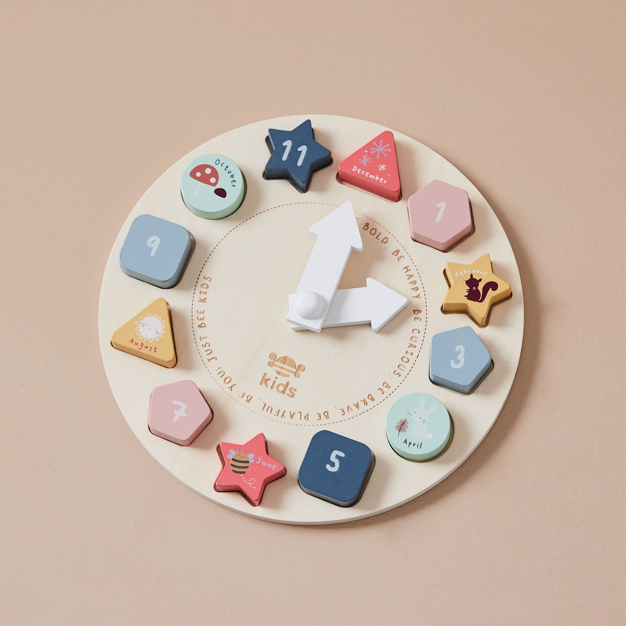 Kids Wooden Puzzle Clock