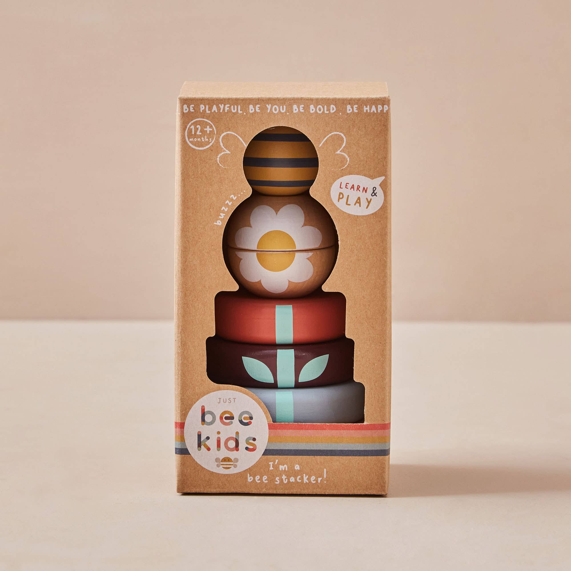 Wooden Bee Stacking Toy