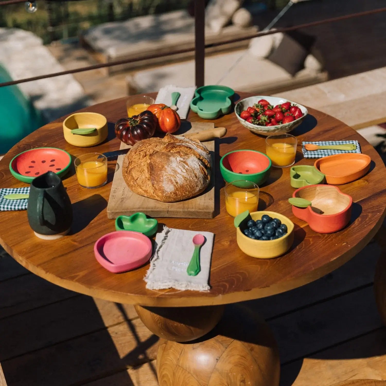 Rubberwood Baby Dinnerware Set - Oli&Carol