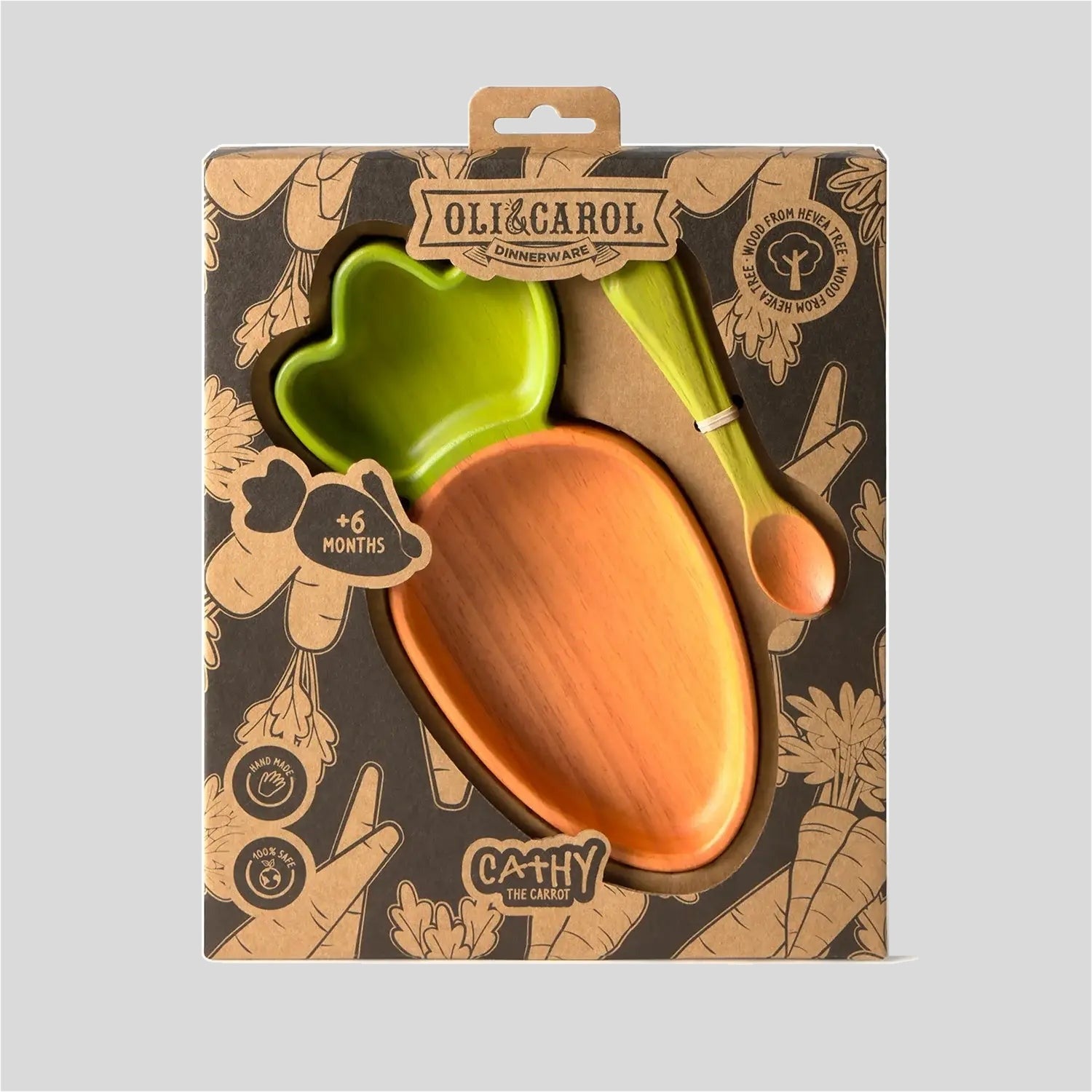 Rubberwood Baby Dinnerware Set - Oli&Carol