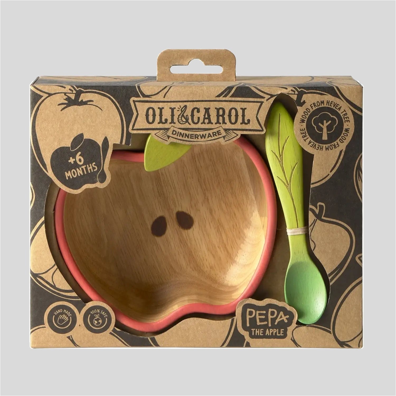 Rubberwood Baby Dinnerware Set - Oli&Carol